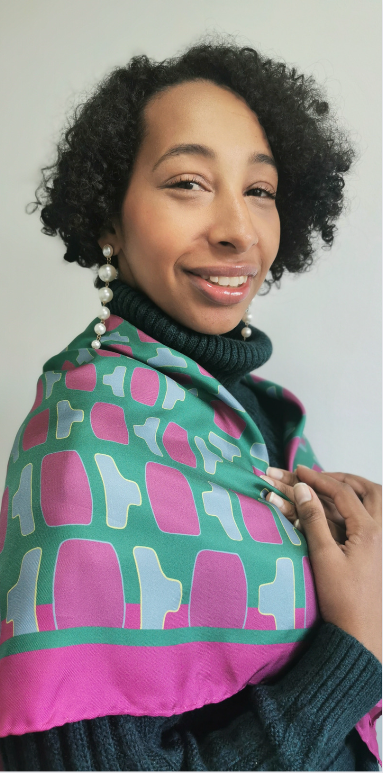 Drop" Silk Twill Scarf
