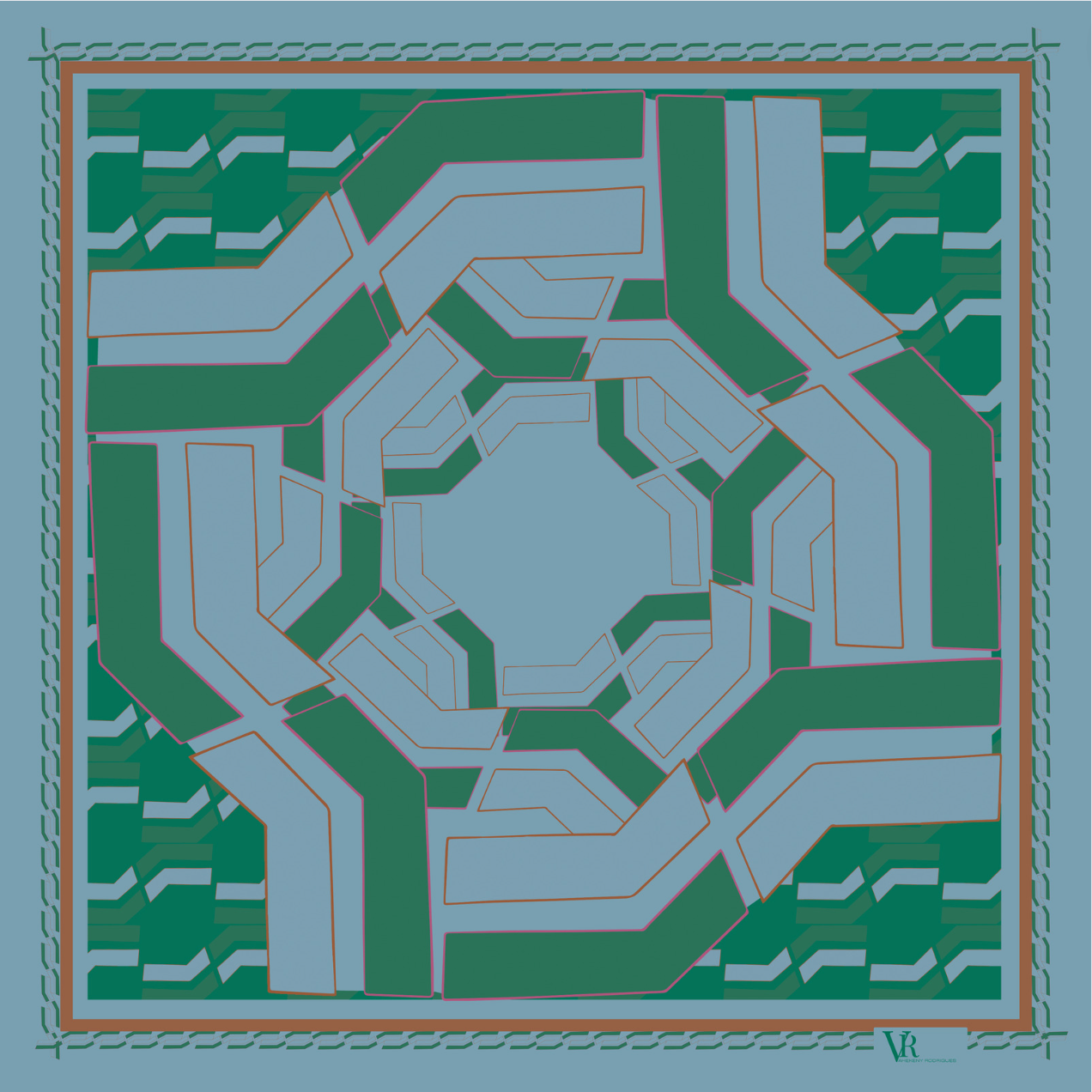 "The Swirl" Silk Scarf