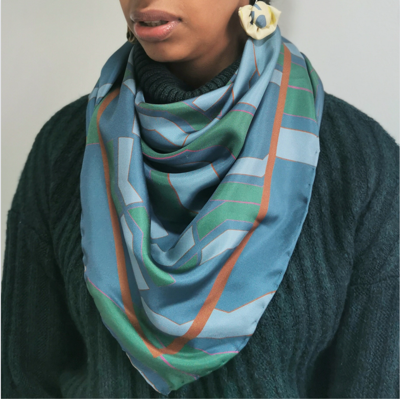 "Swirl" Silk Scarf